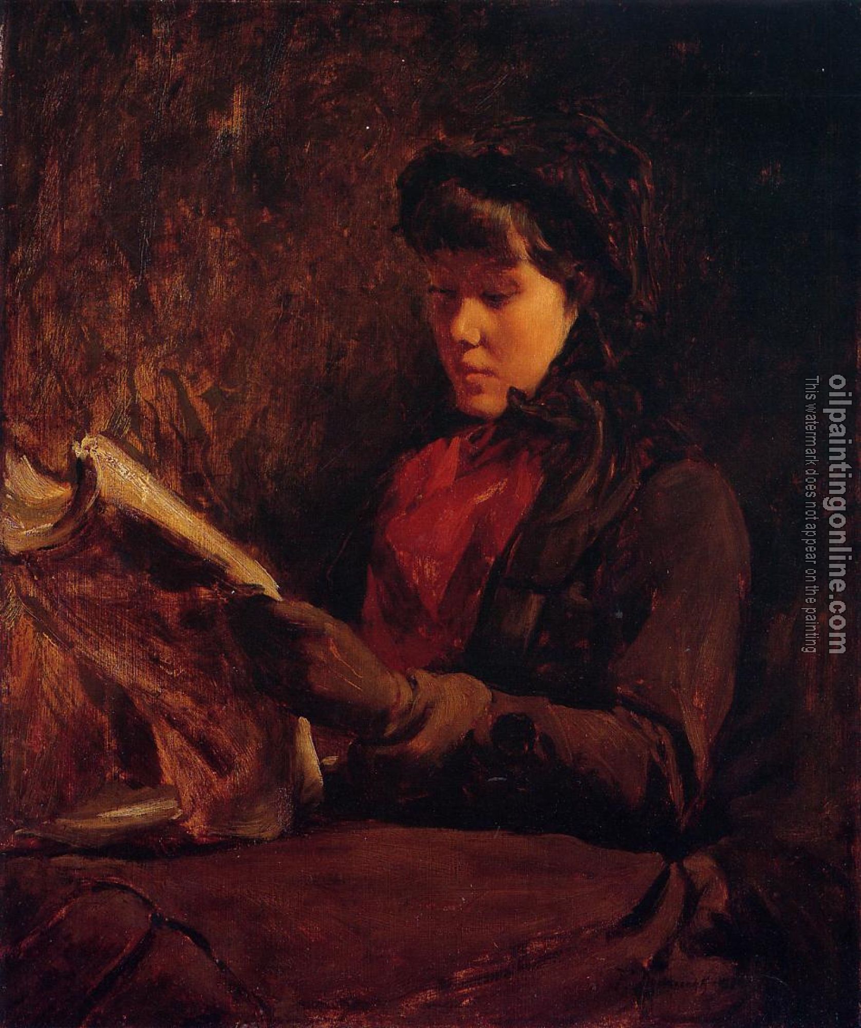 Frank Duveneck - Girl Reading
